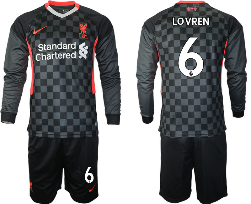 Men 2021 Liverpool away long sleeves #6 soccer jerseys